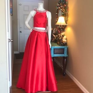 Red Pageant Dress, Ballroom Gown, Prom Dress